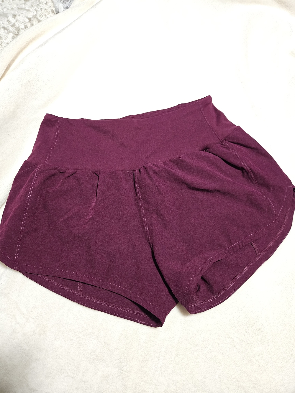High-Waist Plum Athletic Skort Shorts for Women